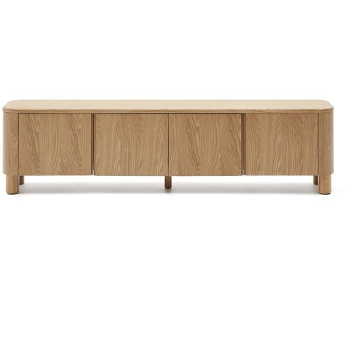 Kave Home TV omarica v jesenovem dekorju v naravni barvi 200x52x40 cm Salaya – Cene