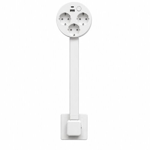 VYZIO Zložljivi raz&amp;scaron;iritveni vtič z 180&amp;deg; vrtenjem, 3 vtičnice + USB-A in USB-C, 1500 W, EU standard | FLEXSOCKET, (5000301801) Slike