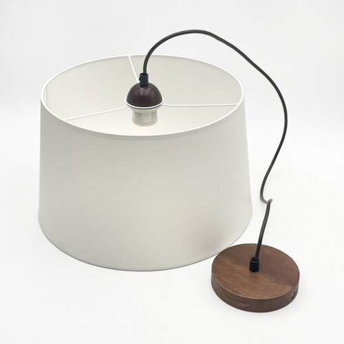  Visilica na sajli AIDA 1xE27/60W/230V pr. 35 cm hrast/orah/bela Slike