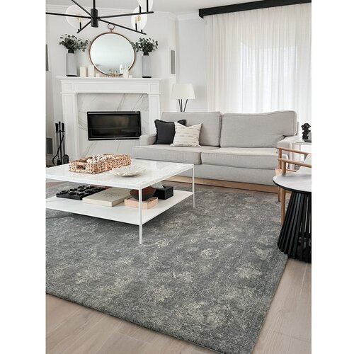 Agnella Siva volnena preproga 230x340 cm Calisia Vintage Flora &amp;ndash; Slike