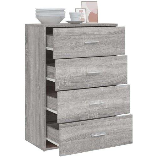  Komoda siva sonoma 60x31x84 cm inženirski les Slike