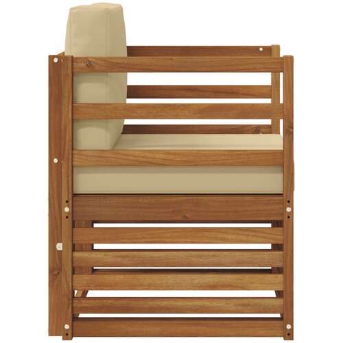  Set vanjskih sofa Čvrsto drvo akacije i poliester Slike
