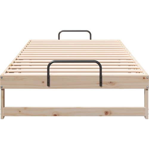 VidaXL Krevetna konstrukcija s ručkama Smeđa 100 x 210 cm Slike