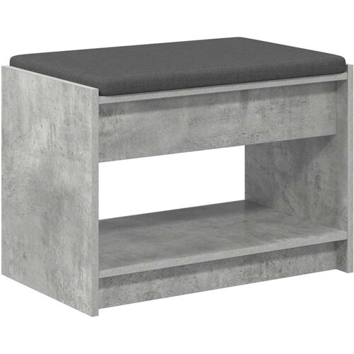  Klupa za hodnik s jastukom Betonsko Siva 63 x 38 x 45 cm - Betonsko siva 63 cm Slike