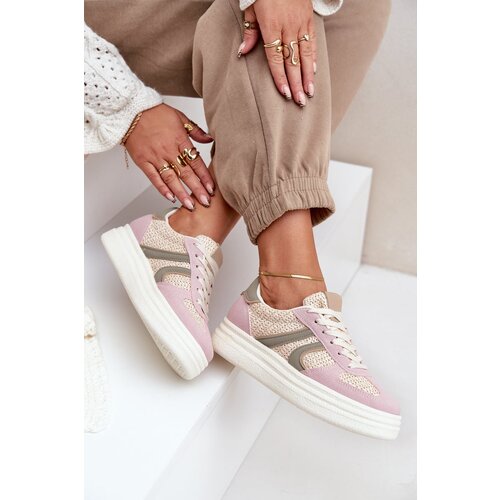 FL1 Women&amp;#039;s Sneakers With Braiding On Platform Multicolor Lesida Slike