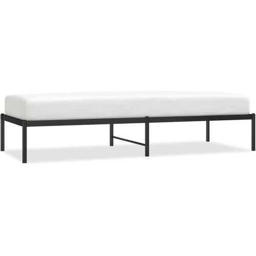 VidaXL Kovinski posteljni okvir črn 75x190 cm, (20788432) Slike