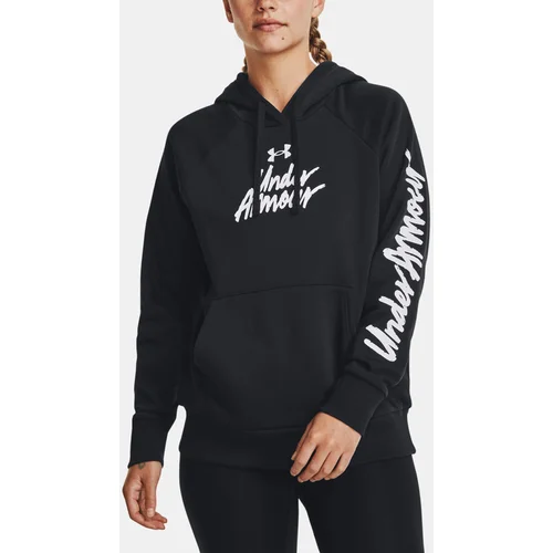 Under Armour UA Rival Fleece Graphic Hdy Pulover Črna