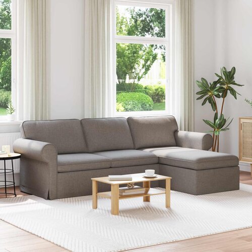 SOFA Sivo-smeđa 245 x 138 x 80 cm tkanina Slike