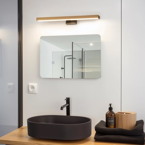  Brilagi-LED Osvetljenje za kupatilsko ogledalo WOODY MIRROR LED/12W/230V IP44 hrast/crna Slike