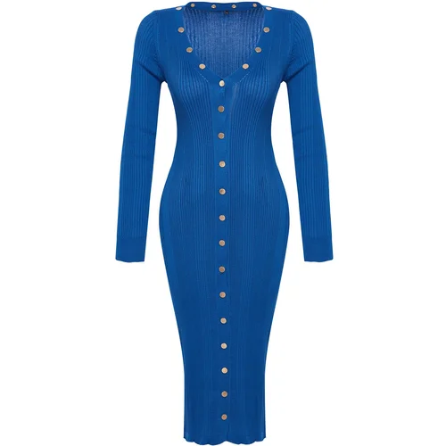 Trendyol Limited Edition Saks Plain Knitwear Dress