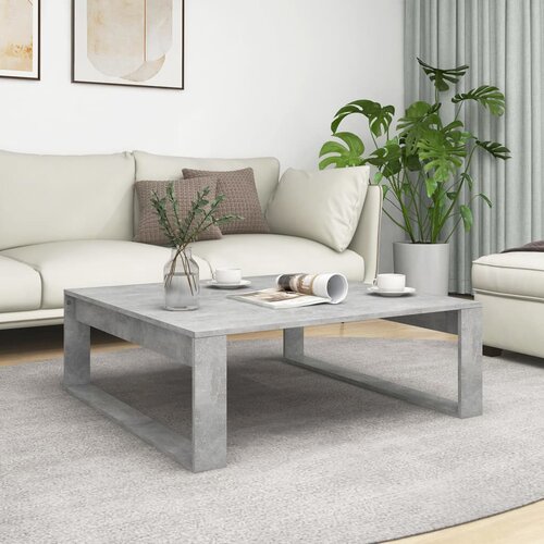  Stolić za kavu siva boja betona 100 x 100 x 35 cm od iverice Slike