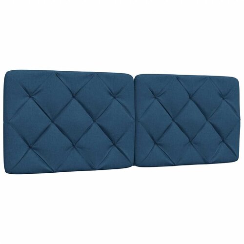 VidaXL Vzglavna stranica modra 140 cm blago Slike