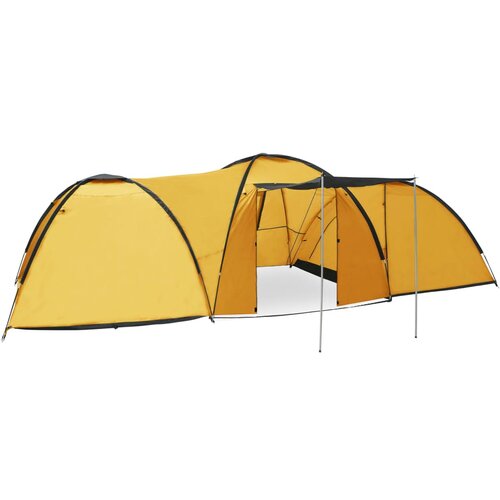 The Living Store Šotor za kampiranje iglu 650x240x190 cm za 8 oseb rumen - Šotor Za Kampiranje, (21487693) Cene