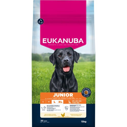 Eukanuba Premium Nutrition Junior Large &amp;amp; Giant Breed piletina - 2 x 15 kg Slike