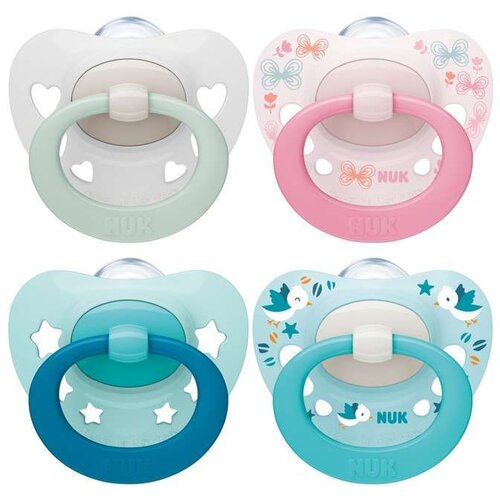 Nuk tolažilna duda - silikon Signature (0-6 m), 2 kosa Multicolor Slike