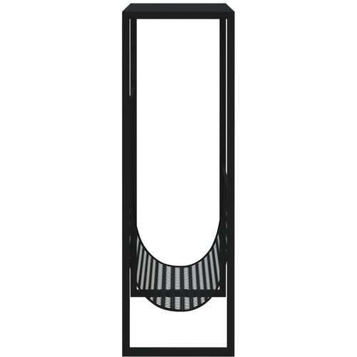  Stalak za časopise crni 35 x 15 x 45 cm čelični Slike