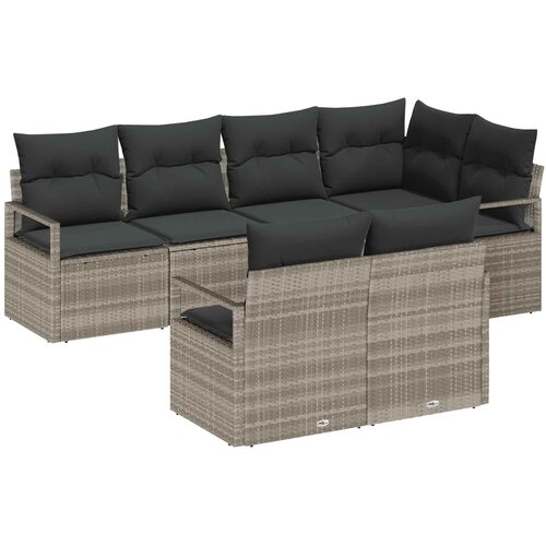  Set sofe 7 pcs Svijetlo siva poliratan Cene