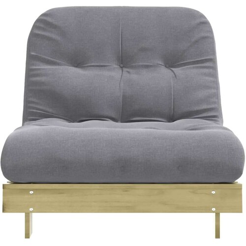 VidaXL futon na razvlačenje s madracem 80 x 206 x 11 cm od borovine Slike
