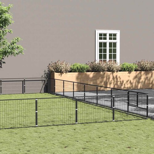  Kavez za pse crni 72 m&sup2; čelični Cijene