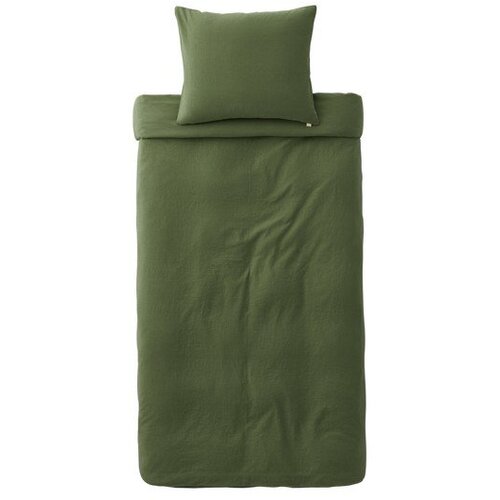 Ellos Home Zelena enojna posteljnina iz me&amp;scaron;anice lana 150x200 cm Elly &amp;ndash; Slike