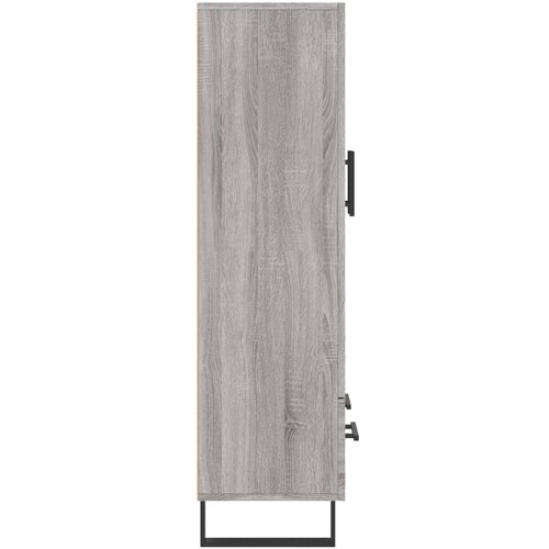  Visoka komoda siva boja hrasta 69,5x31x115 cm konstruirano drvo Slike