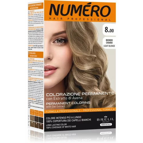 Brelil Numéro Permanent Coloring boja za kosu nijansa 8.00 Light Blonde 125 ml