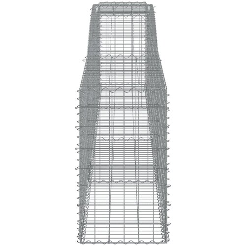  Lučne gabionske ko&amp;scaron;are 4 kom 400x50x80/100 cm pocinčano željezo Slike