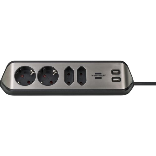 Brennenstuhl estilo Corner 4-way Extension Lead silver/black Cijene