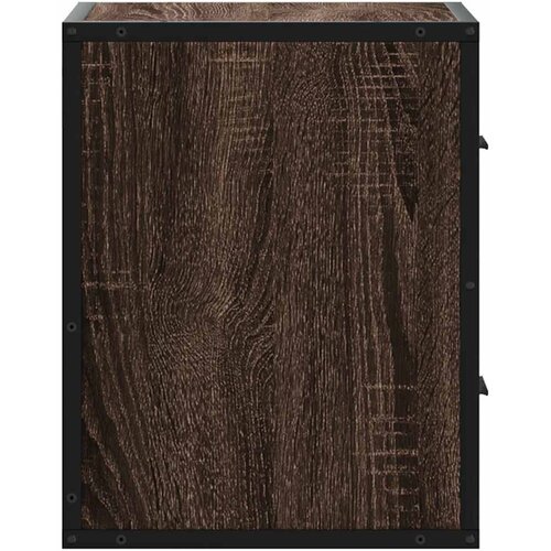  Zidni noćni ormarići 2 kom smeđi hrast 40x31x39,5 cm Smeđa Slike