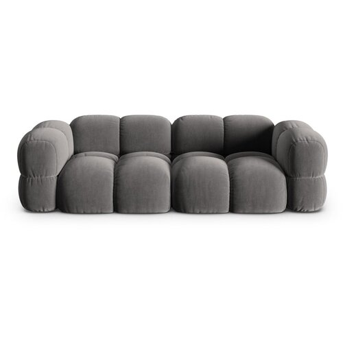 Cosmopolitan Design Siva baršunasti sofa 250 cm Loretto – Cijene