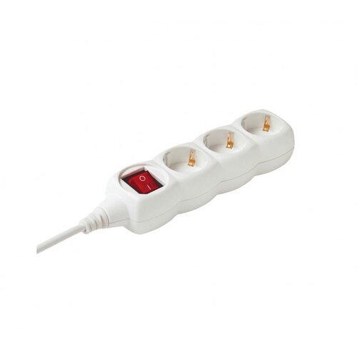 Home Produžni kabel,3 utičnice, prekidač, 1.0mm², 1,5 met, bijeli Cijene