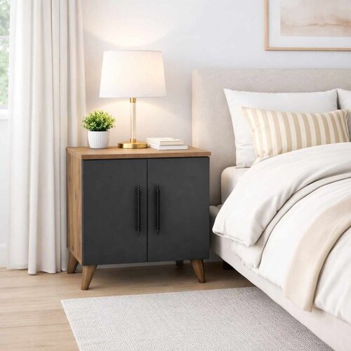 Hanah home noćni ormarić Lumen, 51,5 cm, atlantski bor / antracit Cene