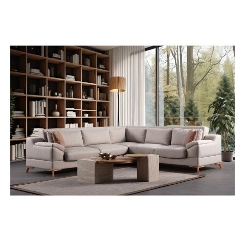 Atelier Del Sofa Ugaona garnitura Aqua, 300x275x90 cm, Bež Cijene