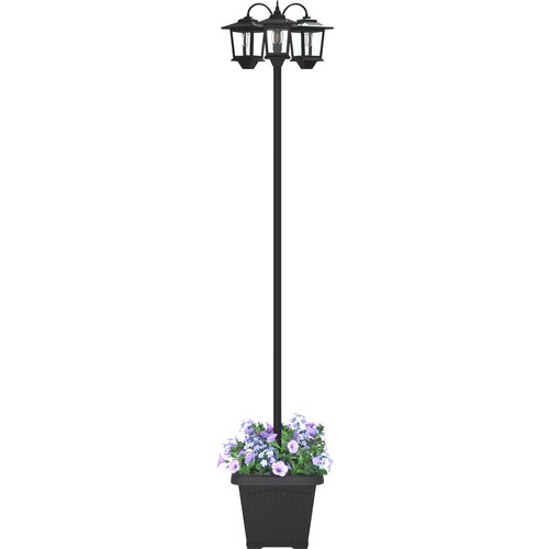  Lampion sa 3 glave s posadnikom Crna 32 x 32 x 188 cm Slike