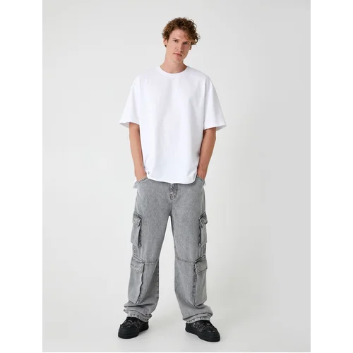 Koton Cargo Jeans Oversize Pocket Detailed Cotton