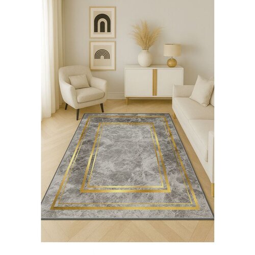Conceptum Hypnose tepih HM-CRP25-37, pravougaoni, 80 x 140 cm, sivo-zlatna boja Cijene