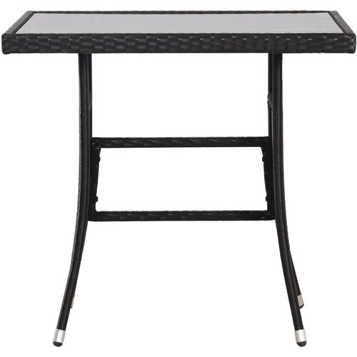 Vrtni stol crni 80 x 80 x 74 cm od poliratana Slike