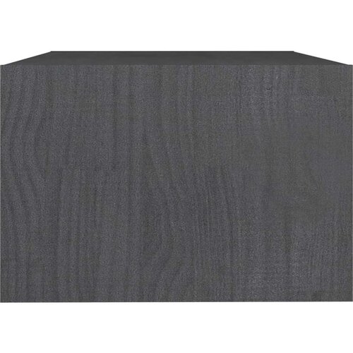 vidaXL Klubska mizica siva 75x50x33,5 cm trdna borovina Cene