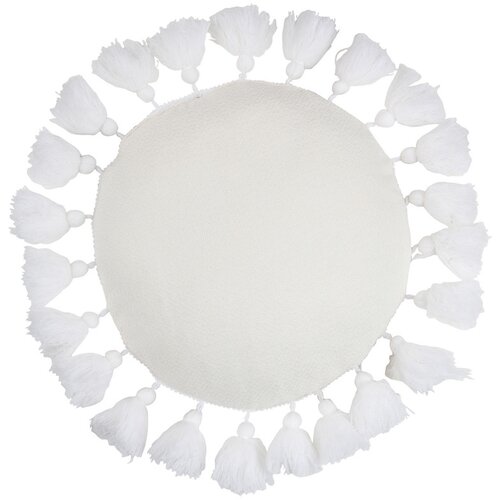 J-Line coussin rond flo polye bla (45x45x14cm) bijela Cijene
