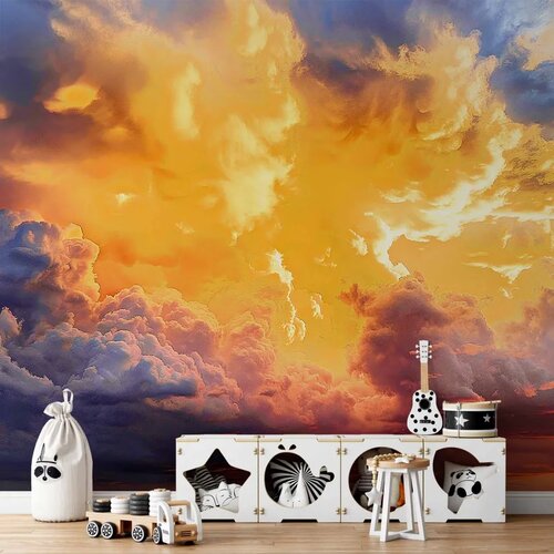  Foto tapeta - Beautiful Sunset - Clouds in Warm Shades 400x280 Slike