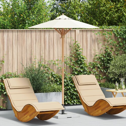 vidaXL Vanjski suncobrani Krem bijela Drvo 150 x 150 x 210 cm Prijenosno Cijene