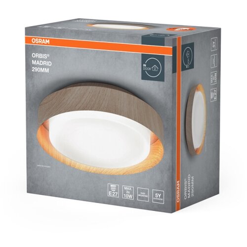 Osram plafonsko svetlo orbis madrid 2xE27/10W/230V prečnik 29 cm dekor drveta Slike