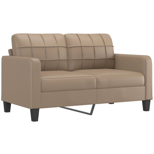  3-dijelni set sofa s jastucima boja cappuccina od umjetne kože Slike