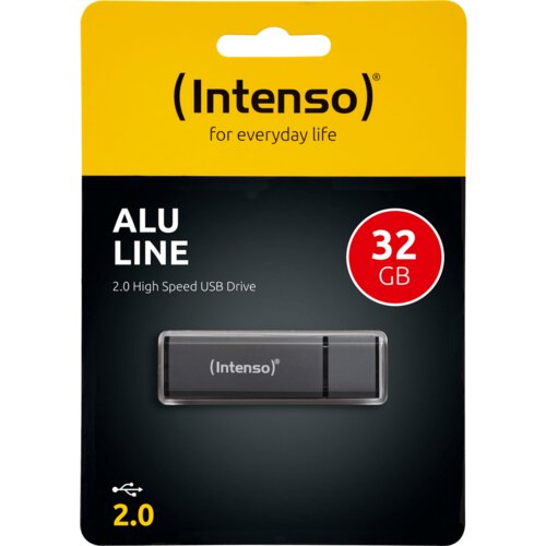  (Intenso) USB Flash drive 32GB Hi-Speed USB 2.0, ALU Line – USB2.0-32GB/Alu-a Cene