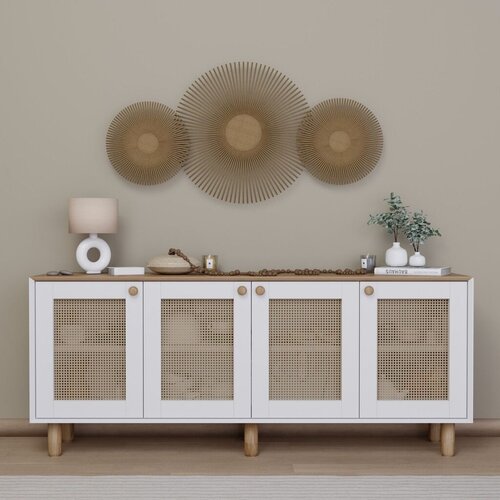 Hanah home Konzolni sto Bohemian 1600-133, 180x75x40 cm, Orah-bijela Cijene
