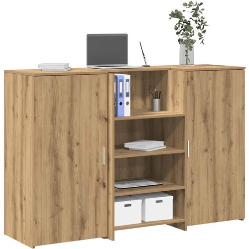 vidaXL sprejemna miza artisan hrast 155x50x103,5 cm inženirski les Cene