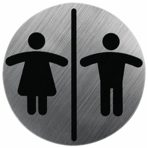 Ridder oznaka za WC muško ženski fi 80 mm inox Cene