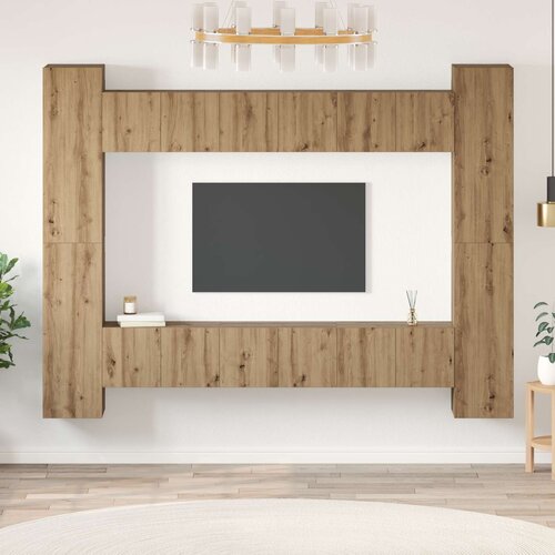  Set TV komoda 10 kom. Umjetnički hrast Konstruirano drvo Slike