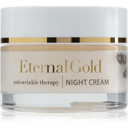 Organique Eternal Gold Anti-Wrinkle Therapy nočna krema proti gubam za suho in občutljivo kožo 50 ml