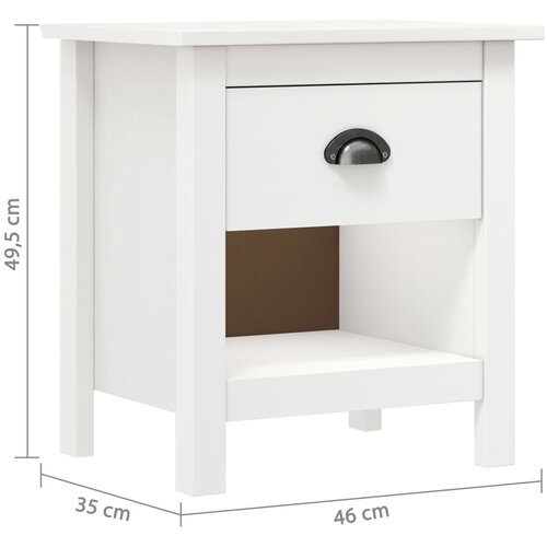  Noćni ormarići Hill 2 kom 46 x 35 x 49,5 cm od masivne borovine Slike